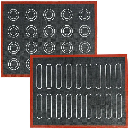 2pcs Silicone Baking Mats